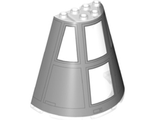 Cone Half 8 x 4 x 6 with SW Resistance Bomber Cockpit Pattern, Trans-Clear (47543pb07 / 6204853)