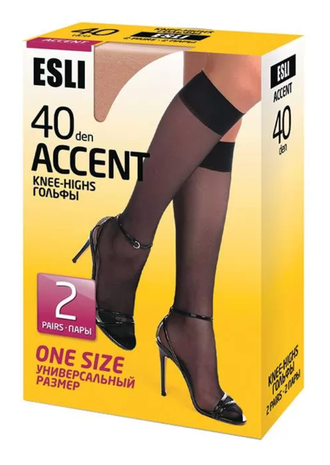 Женские гольфы Esli Accent 40 den (2-е пары)