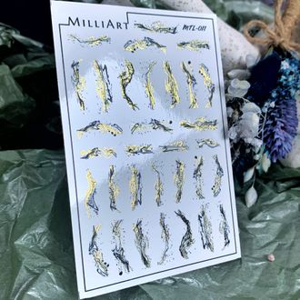 Слайдер-дизайн MilliArt Nails Металл MTL-011 gold