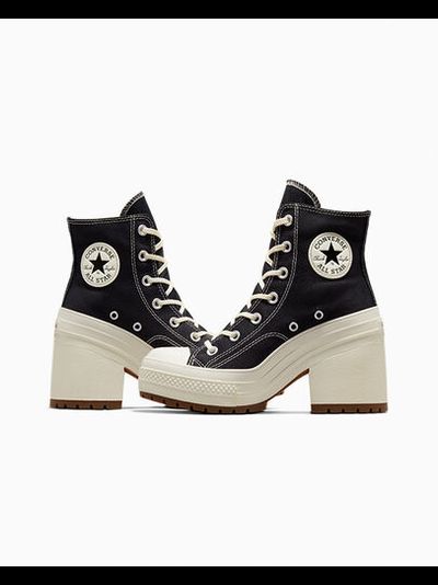 Кеды Converse De Luxe Heel высокие черные женские