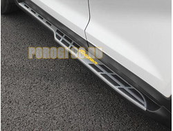 Пороги алюминиевые Aero-style OEM Tuning для Hyundai Tucson 2015-2021