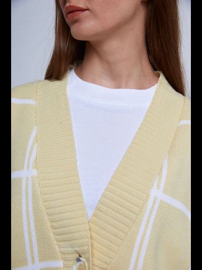 Кардиган женский лимонный