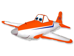 Фольгированная фигура "Гоночный Самолет" Оранжевый