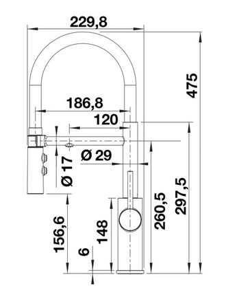 Смеситель CATRIS-S Flexo Filter