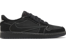 Nike Air Jordan 1 Low Travis Scott Black Phantom (Экозамша) фото