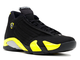 Nike Air Jordan 14 Thunder (черные с желтым)