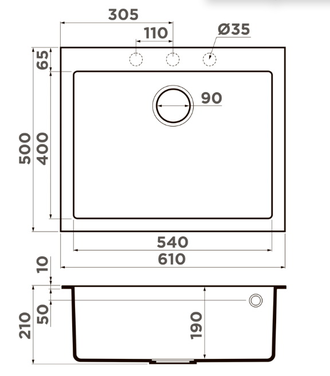 МОЙКА OMOIKIRI BOSEN 61A WH (4993826) БЕЛЫЙ