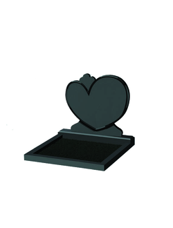 Гранитный памятник в форме сердца С3