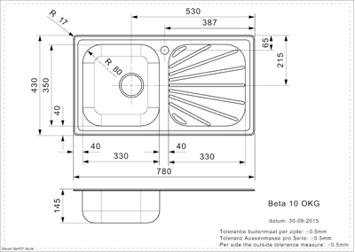 Мойка Reginox Beta R 10 OKG lux