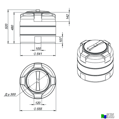 Емкость Экопром T 100 л черная