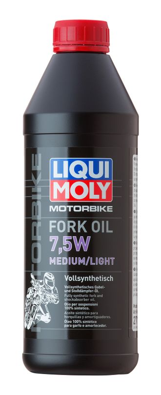 Масло для вилок и амортизаторов 7,5 W (синтетическое) Liqui Moly Motorbike Fork Oil Medium/Light 7,5W - 1 Л (2719)