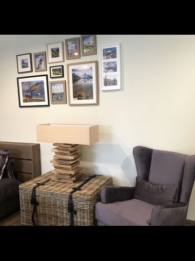 Лампа настольная из дуба