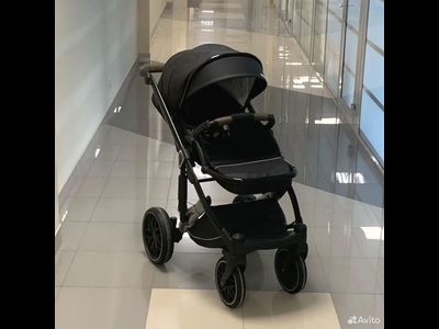 Детская коляска 3 в 1 Luxmom F2 Черный (Экокожа)
