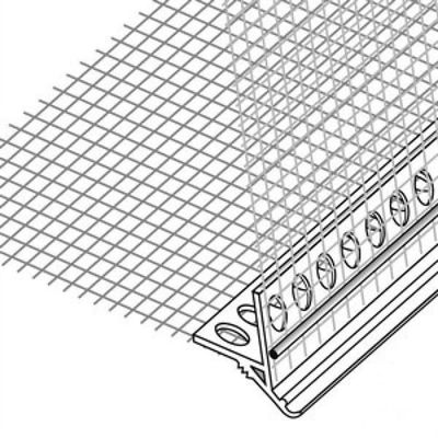 Профиль-капельник ПВХ с армирующей сеткой 10 см х 10 см L=2,5 м