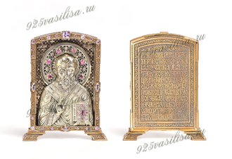 Икона Средняя "Николай Чудотворец" с двух сторон