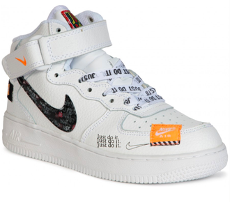 Nike Air Force 1 Mid Just Do It White Белые