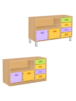 ТУМБА КОМБИНИРОВАННАЯ СИСТЕМА ХРАНЕНИЯ К/119 ПВХ