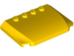 Wedge 4 x 6 x 2/3 Triple Curved, Yellow (52031 / 4263142)