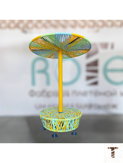 Шезлонг из искусственного ротанга