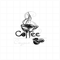 Штамп для скрапбукинга кофе