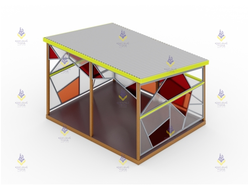 1366 Теневой навес «Танграм» цветной тип-1