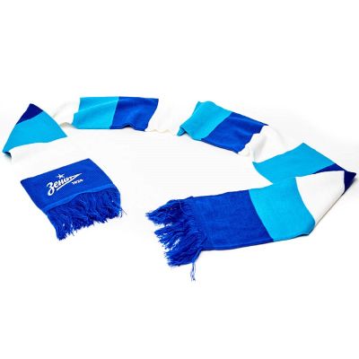 Шарф ФК ЗЕНИТ сине-бело-голубой 040041