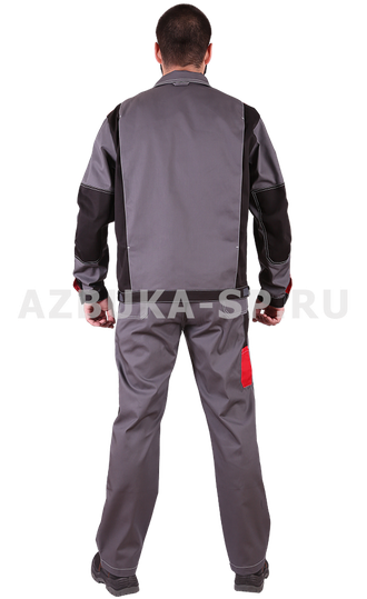 Костюм ГОРОД с п/к, т.серый/красный/чёрный, арт. КОС212-1 (копия) (модификация 1)