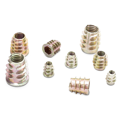 Мебельная футорка М6*8 с разорванной резьбой со шляпкой