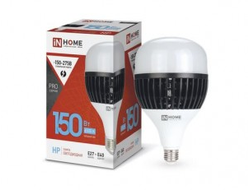 Лампа светодиодная ASD/InHome  высокомощн. E27 150W (13500lm) 6500К 6K 230V с адапт. E40 295x170 HP-PRO 5703