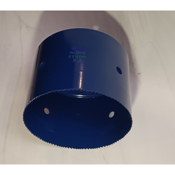 Коронка биметаллическая диаметр 190 мм глубина 100 мм + держатель с креплением шестигранник 13 мм для дрели