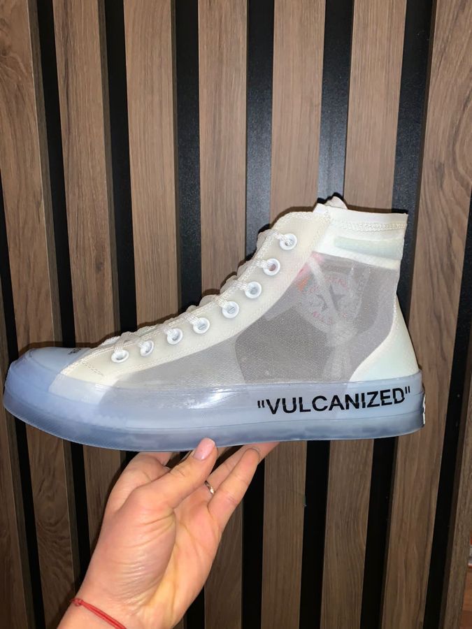 Converse Chuck 70 x Off-White High Tops White Canvas Shoes - Converse