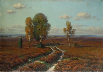 Лейнгрюн Арнольд  (1871-1935) Осенние дали 1909 г. Холст, масло  90 x 132 (1043)