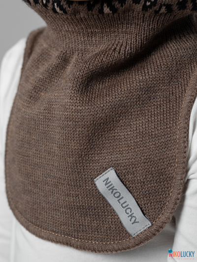 Шапка-шлем 24101-01 с утеплителем, х/б подклад, капучино 50-52