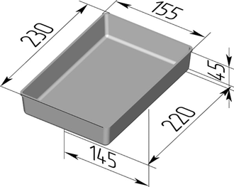 Хлебная форма 230 х 155 х 45 мм