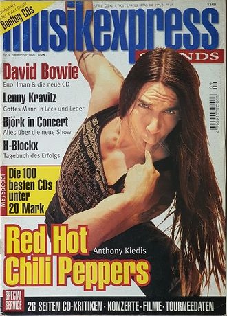 Musikexpress Sounds Magazine September 1995 Red Hot, Иностранные музыкальные журналы, Intpressshop