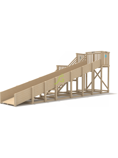 Зимняя горка "IgraGrad Snow Fox", скат 8 м, без окраски