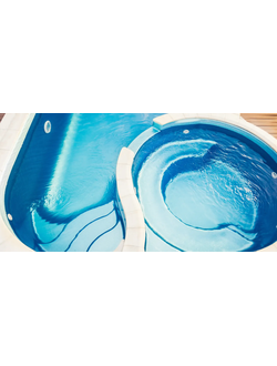 Композитный бассейн 8 х 3,7 х 1,3-1,8 "Сен-Тропе" Franmer