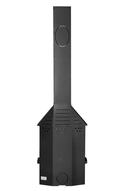 Камин Мюнхен пристенно угловой компакт графит / черный, Экокамин (Россия)