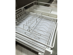 Выдвижная сушка-корзина в базу 600мм, Soft-Close, в цвете Белый матовый,  серия LX  (852-60-02)  TALISMAN *
