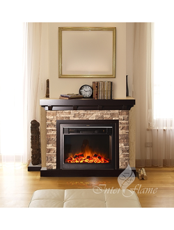 Каминокомплект ФЛЭГСТОУН с очагом Panoramic 28