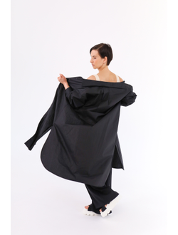 Платье-рубашка  (черный)