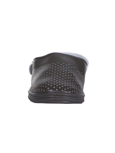 Сабо чёрные женские (нат. кожа) с ремешком