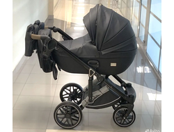 Детская коляска 3 в 1 Luxmom F2 Черный (Экокожа)