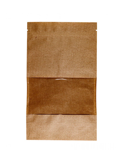 Пакет бумаж. "дой-пак" с/о 70мм (крафт, зип), 105*150 (30+30)мм