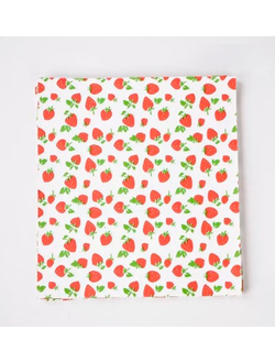Бумага для бенто-торта 18*18 см (100 шт), принт Клубника в Калининграде
