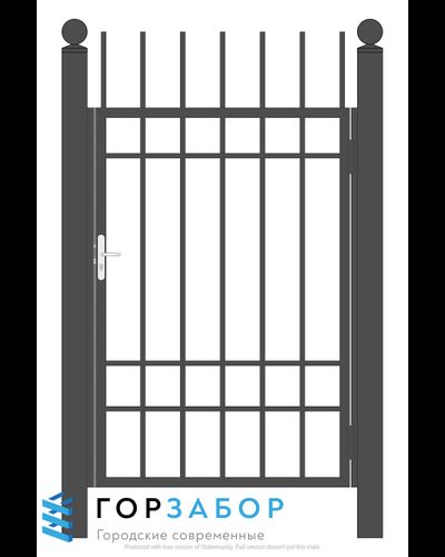Калитка сварная для забора SZ15-02 с монтажом под ключ на даче
