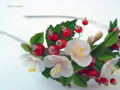 Ободок "Яблоня с красной смородиной".