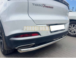 Защита заднего бампера Папа Тюнинг d60 для Chery Tiggo 7 Pro Max 2024-