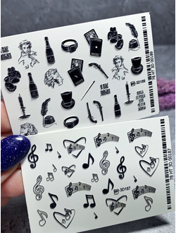 Набор слайдеров для ногтей в ассортименте (2 штуки) №63