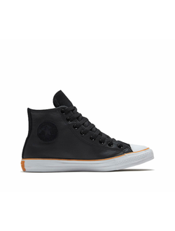 Кеды Converse Chuck Taylor All Star Leather черные высокие 166497C